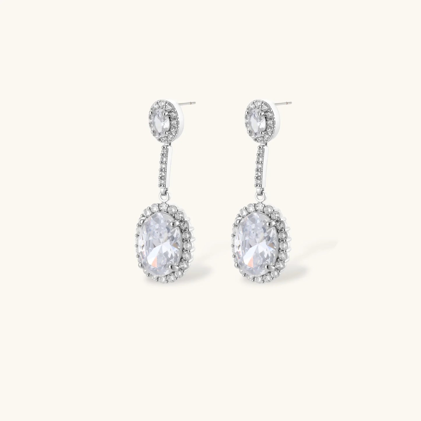 Celestial Cascade Smykkesett i hvitt gullbelegg med Zirkonia - Hudvennlig komfort