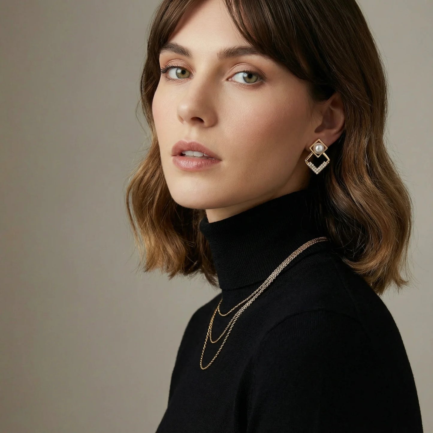 Øredobber med Ferskvannsperler og 14K Gullfinish