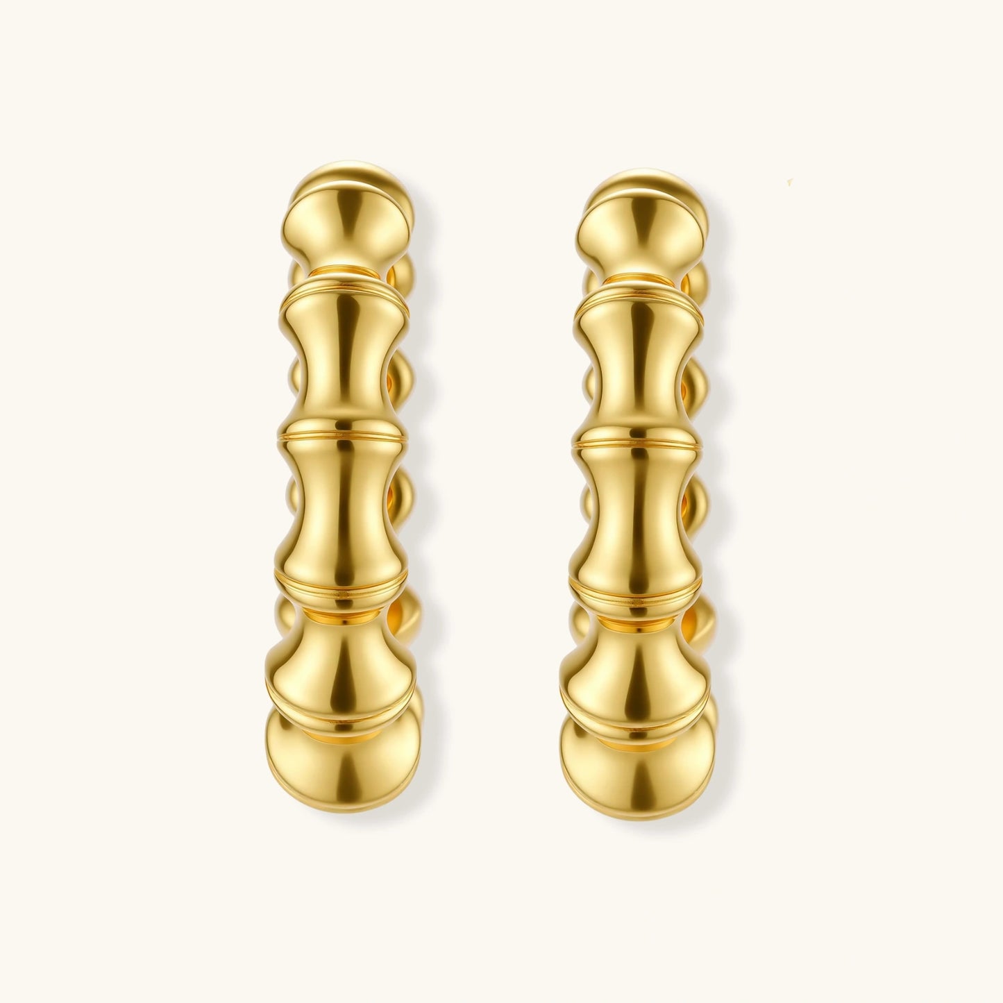 Bamboo S925 sterlingsølv øredobber i 18K forgylt gull